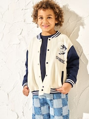 Angel & Rocket Cream 100% Cotton Sonic Bomber Jacket - Image 1 of 6