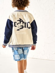 Angel & Rocket Cream 100% Cotton Sonic Bomber Jacket - Image 5 of 6