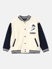 Angel & Rocket Cream 100% Cotton Sonic Bomber Jacket - Image 6 of 6
