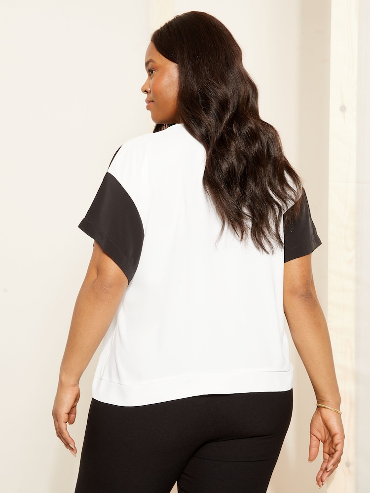 Curves Like These White Short Sleeve Round Neck Blouse - Image 8 of 8