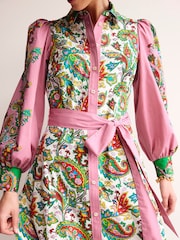Boden Cream Cotton Midi Shirt Dress - Image 4 of 5