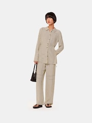 Whistles White Angled Stripe Tie Detail Shirt - Image 3 of 5