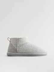Grey Checked Boots Slippers - Image 2 of 6