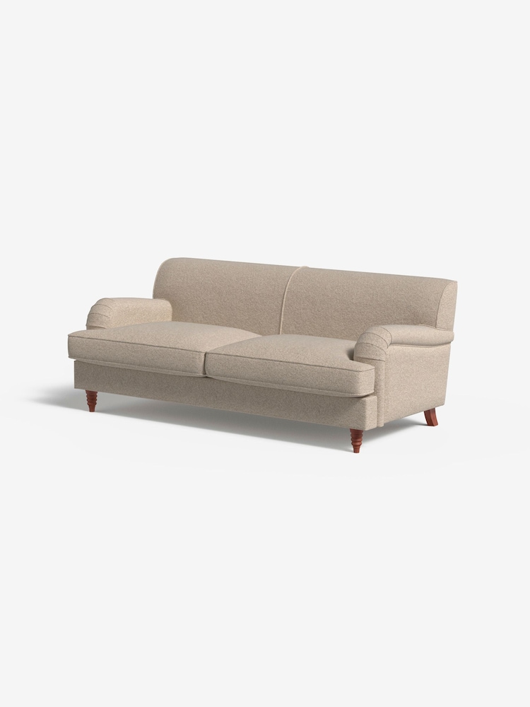 MADE.COM Basket Weave Natural Stone Orson 3 Seater Sofa - Image 1 of 3