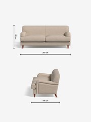 MADE.COM Basket Weave Natural Stone Orson 3 Seater Sofa - Image 3 of 3