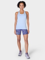 Sweaty Betty Blue Scattered Petal Print 6" Inseam Power 6" Biker Shorts - Image 4 of 8