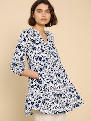 White Stuff White Marta 100% Cotton Tunic - Image 2 of 7