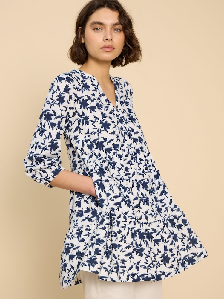 White Stuff White Marta 100% Cotton Tunic - Image 2 of 7