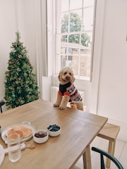 Navy Blue Fairisle Pattern Christmas Dog Jumper - Image 3 of 11