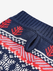 Navy Blue Fairisle Pattern Christmas Dog Jumper - Image 6 of 11