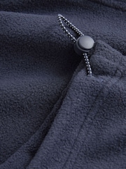Navy Half Zip Fleece Hoodie - Image 4 of 6
