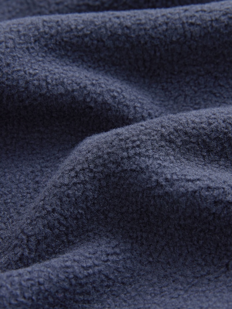 Navy Half Zip Fleece Hoodie - Image 6 of 6