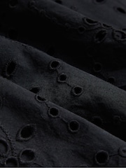 Ted Baker Black Oversized Nikaia Broderie Midi Dress - Image 4 of 5