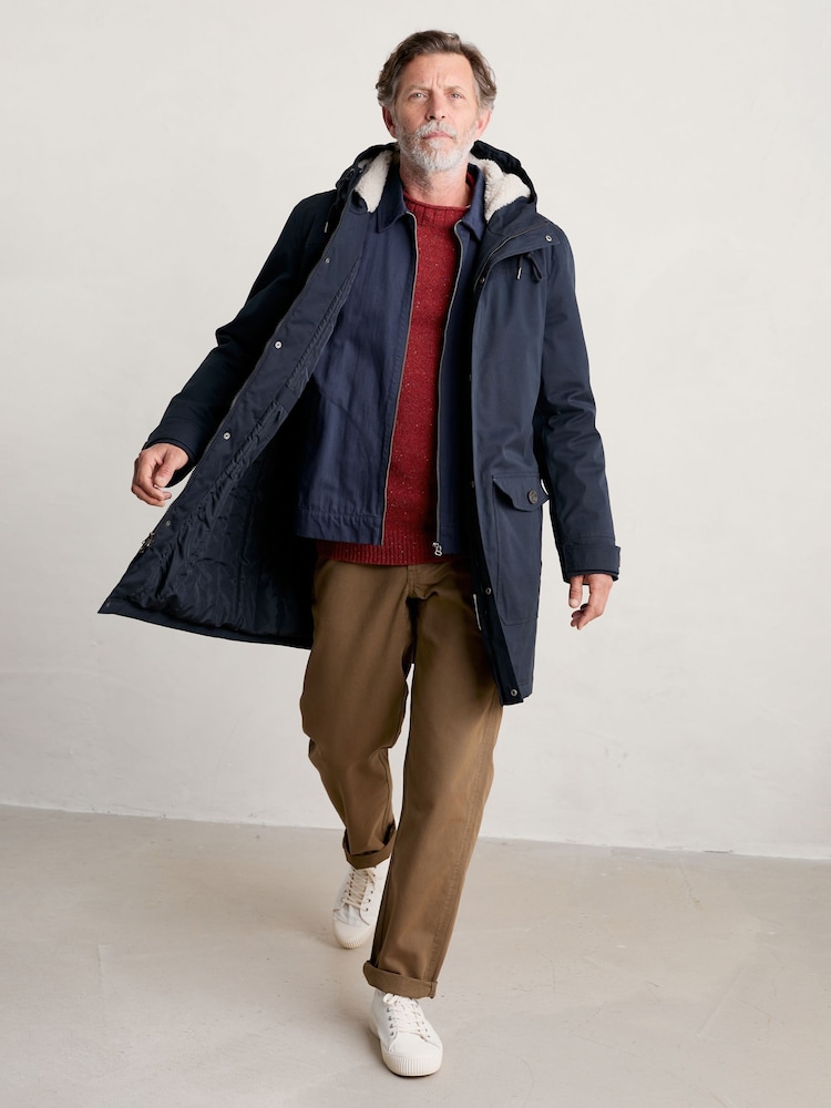 Seasalt Cornwall Navy Men's Tidesman Waterproof Coat - Bild 2 von 4
