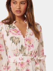Forever New Pink Sonia Ruffle Midi Dress - Image 3 of 4
