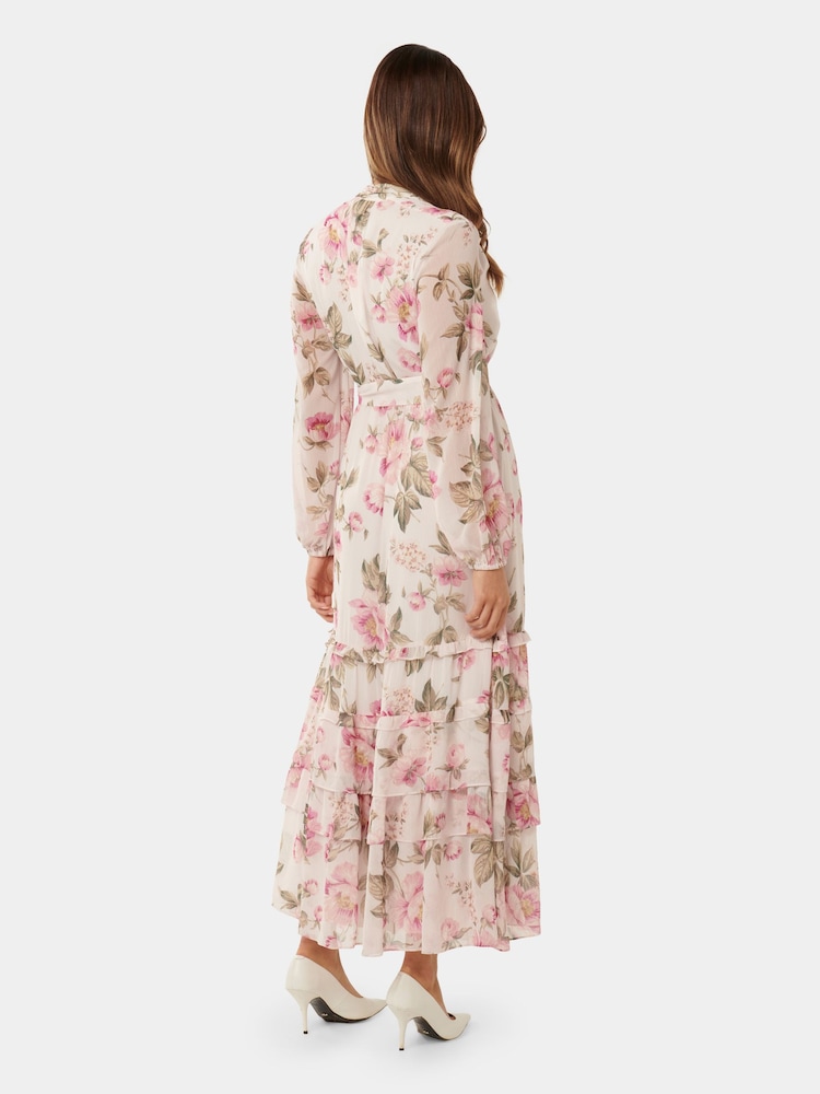 Forever New Pink Sonia Ruffle Midi Dress - Image 4 of 4