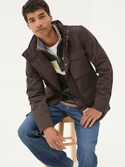 FatFace Truro Dark Brown Waterproof Jacket - Image 3 of 7