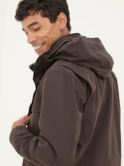 FatFace Truro Dark Brown Waterproof Jacket - Image 5 of 7