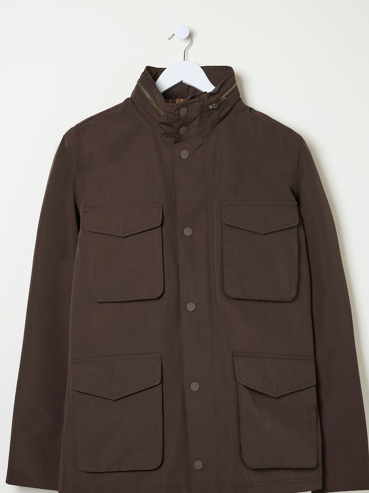 FatFace Truro Dark Brown Waterproof Jacket - Image 7 of 7