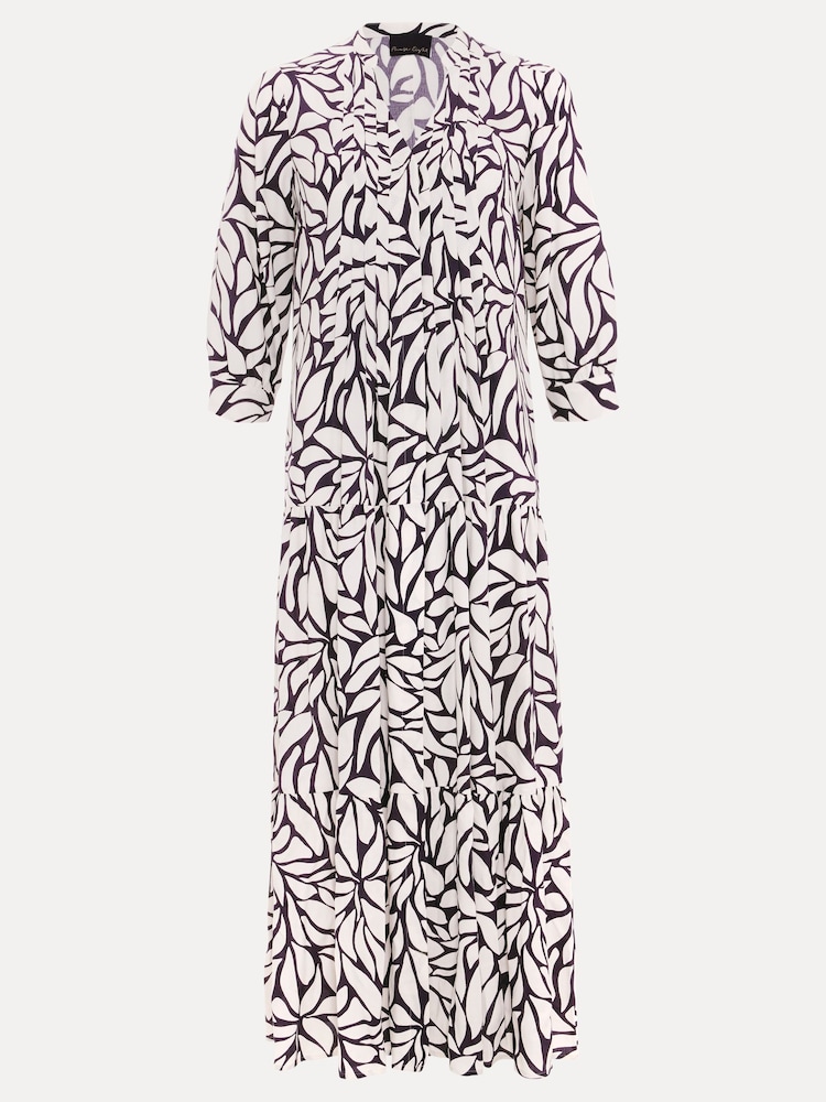 Phase Eight Purple Penele Geo Zip Midi Dress - Image 7 of 7