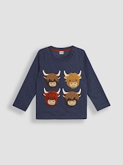 джинсы - JoJo Maman Bébé Dinosaur Friends Applique Top - Изображение 1 из 3
