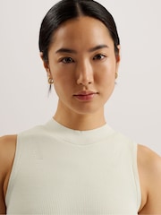 Ted Baker Cream Mayumid Sleeveless Mockable Mini Dress - Image 3 of 7