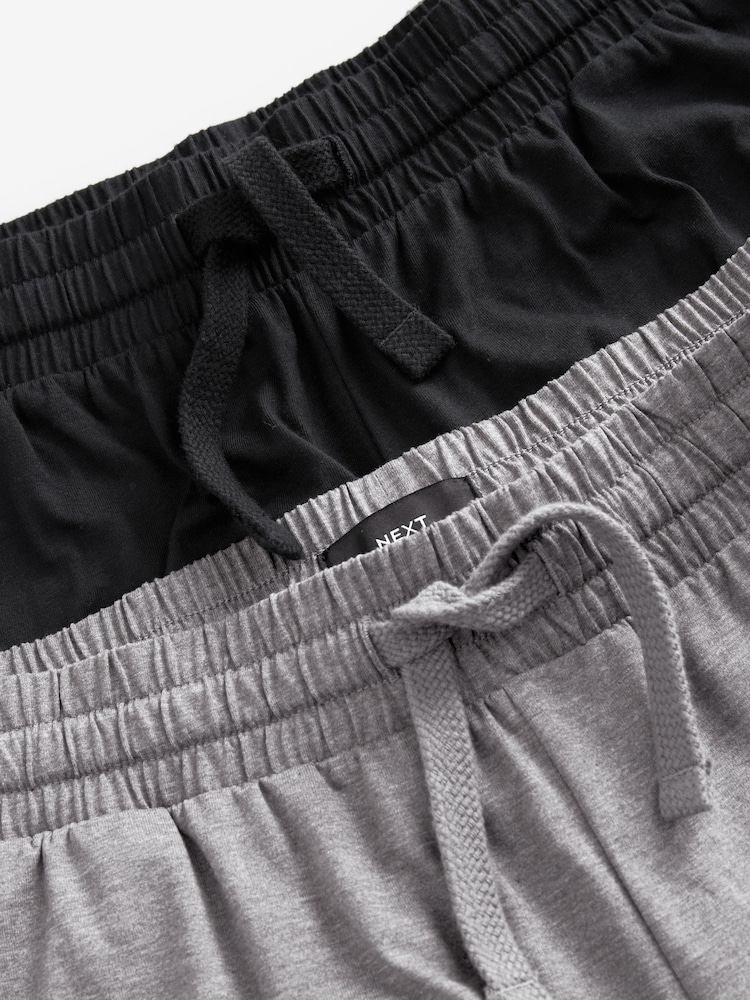 Black/Grey Cuffed Lasting Fresh Rich Pyjama Bottoms 2 Pack - Image 14 of 15