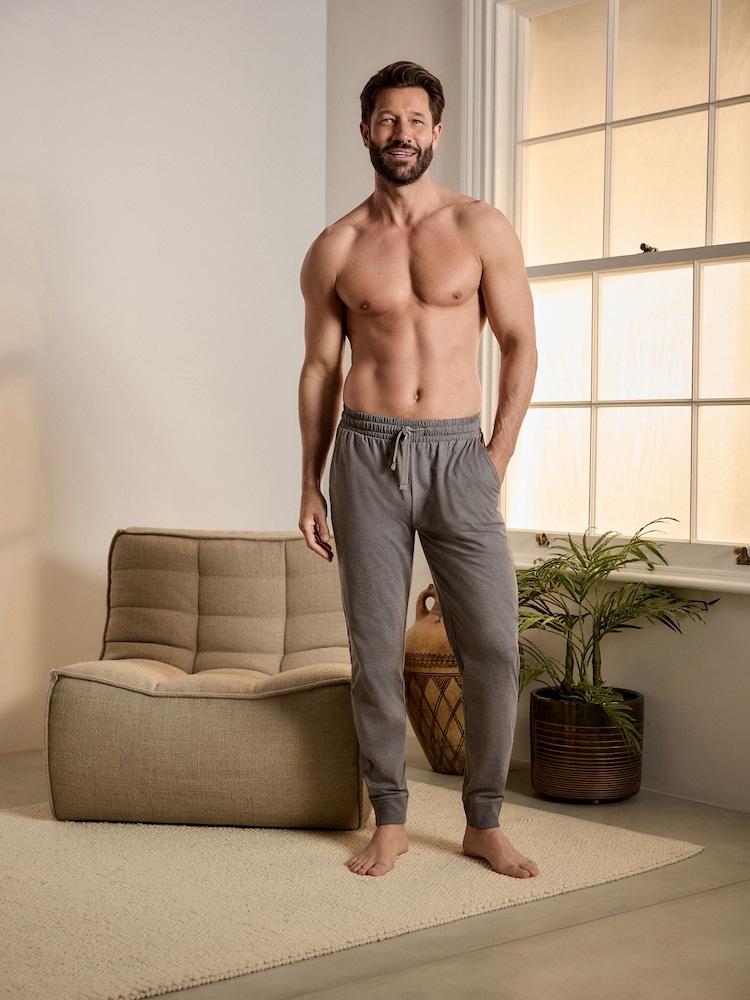 Black/Grey Cuffed Lasting Fresh Rich Pyjama Bottoms 2 Pack - Image 2 of 15