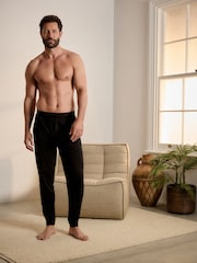 Black/Grey Cuffed Lasting Fresh Rich Pyjama Bottoms 2 Pack - Image 3 of 15