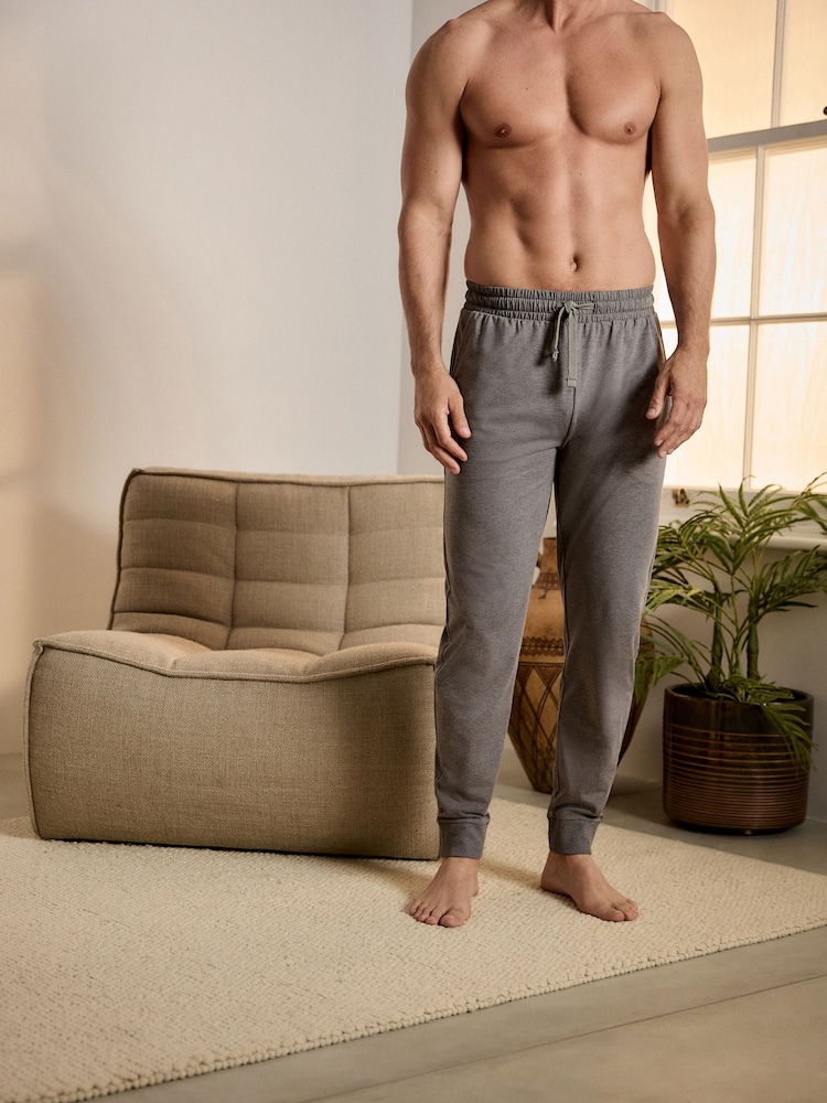 Black/Grey Cuffed Lasting Fresh Rich Pyjama Bottoms 2 Pack - Image 5 of 15