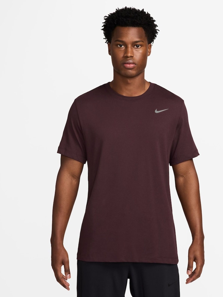 Nike Burgundy Crush Dri-FIT Training T-Shirt - Image 1 of 3