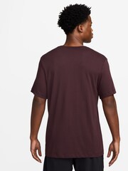 Nike Burgundy Crush Dri-FIT Training T-Shirt - Image 2 of 3