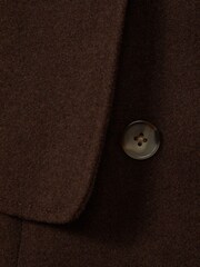 Reiss Chocolate Karlie 4-9 yrs Double Breasted Cape Coat with Wool - Image 4 of 4