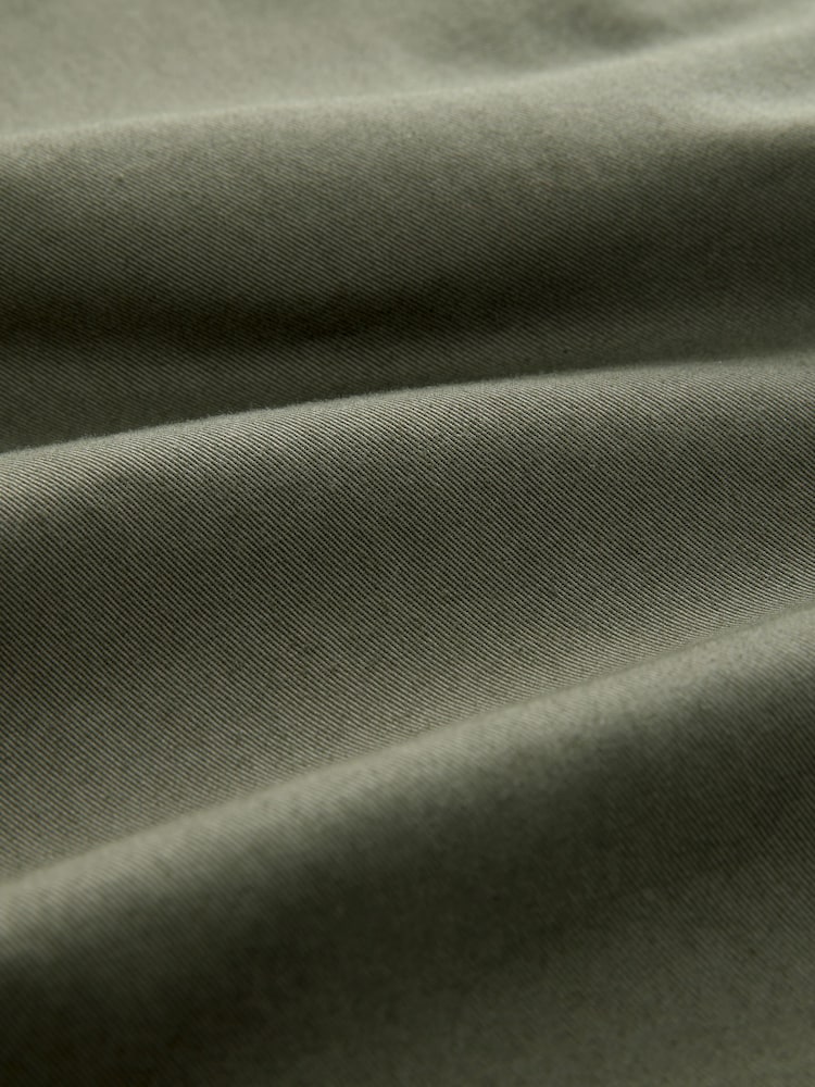 Khaki Green Straight Fit Utility Chino 100% Cotton Trousers - Image 10 of 10