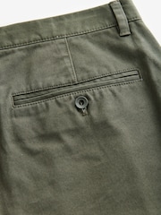 Khaki Green Straight Fit Utility Chino 100% Cotton Trousers - Image 9 of 10