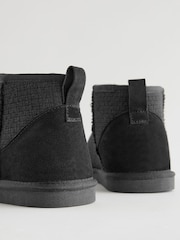 Grey Textured Boot Slippers - Image 5 of 6