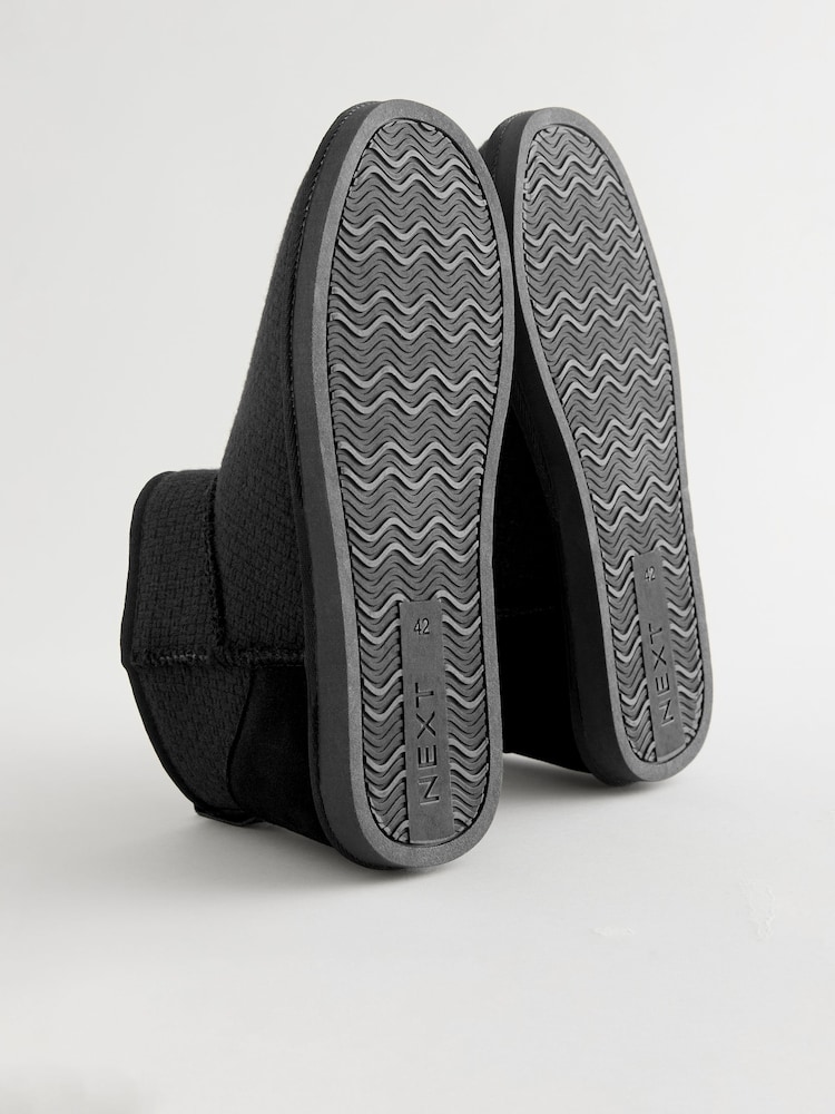 Grey Textured Boot Slippers - Image 6 of 6