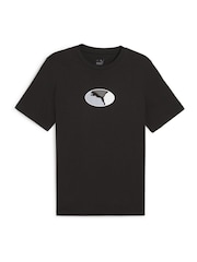 Puma Black Mens Graphics Execution 100% Cotton T-Shirt - Image 1 of 2