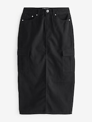 Threadbare Black 100% Cotton Maxi Cargo Skirt - Image 5 of 5