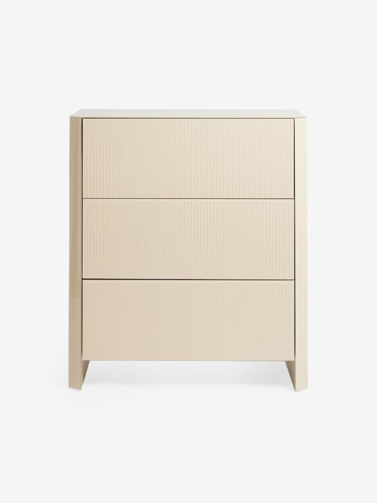 MADE.COM Ecru White Eleni 3 Drawer Chest of Drawers - Image 5 of 5 MADE.COM Ecru White Eleni 3 Drawer Chest of Drawers - Image 5 of 5