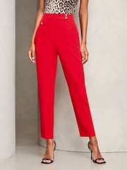 Lipsy Red Pocket Detail Tapered Trousers - Image 1 of 4