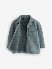 Charcoal Grey Zip Through Textured Jacket (3mths-7yrs) - Image 2 of 4
