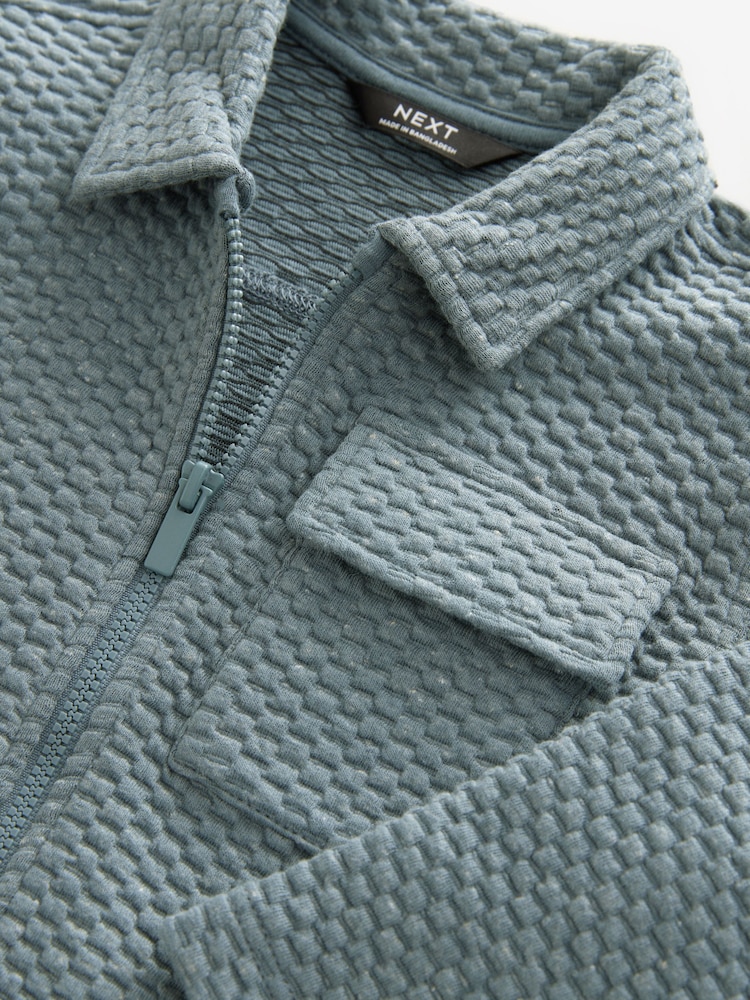 Charcoal Grey Zip Through Textured Jacket (3mths-7yrs) - Image 4 of 4