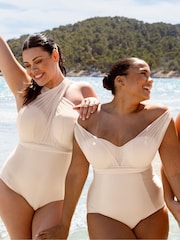 Curvy Kate Cream Wrapsody Bandeau Strapless Multiway Swimsuit - Image 3 of 7