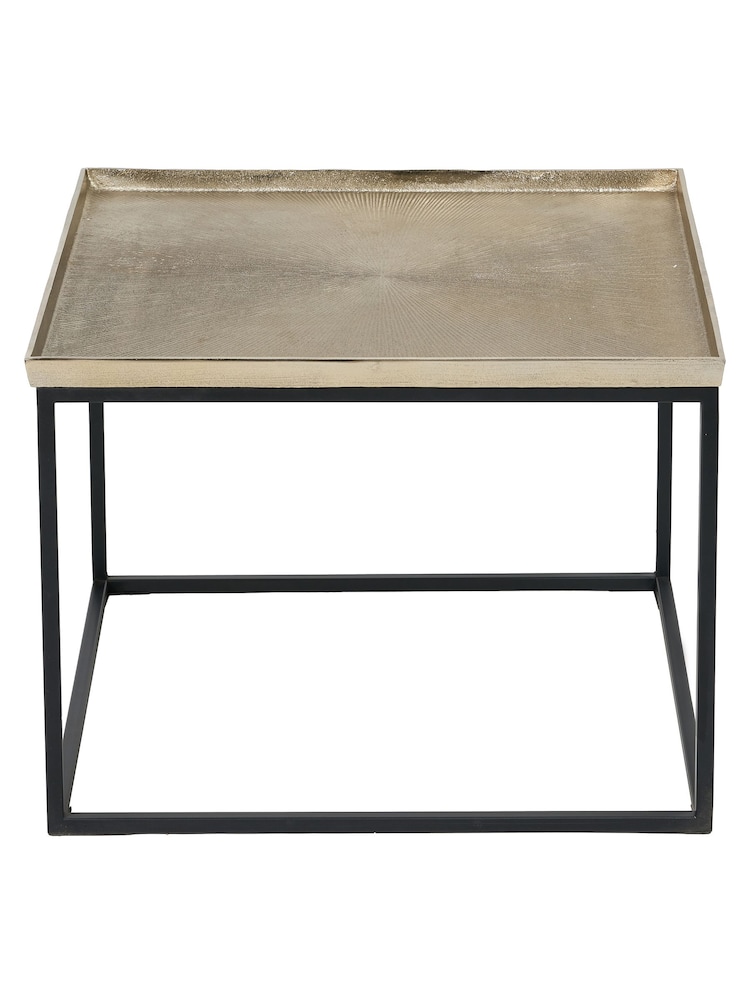 Pacific Gold Franklin Cast Metal Coffee Table - Image 2 of 6