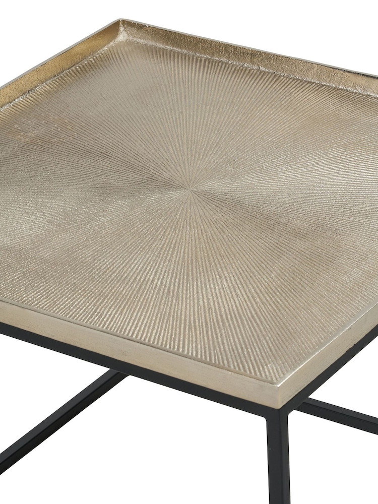 Pacific Gold Franklin Cast Metal Coffee Table - Image 6 of 6