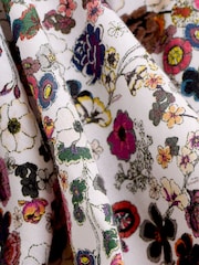 White Ditsy Floral Slim Fit Signature Single Cuff 100% Cotton Formal Shirt - Image 8 of 8