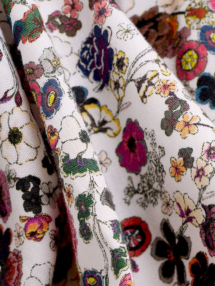 White Ditsy Floral Slim Fit Signature Single Cuff 100% Cotton Formal Shirt - Image 8 of 8