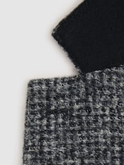 Reiss Navy/Grey Mineral Tweed Single-Breasted Blazer with Wool - Image 5 of 6