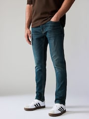 Blue Dark Vintage Skinny Fit Comfort Stretch Jeans - Image 1 of 1
